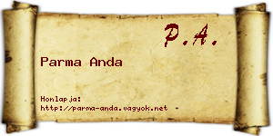 Parma Anda névjegykártya